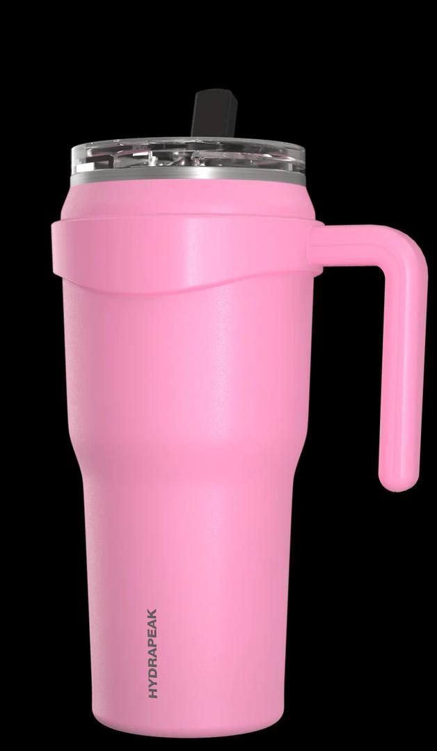 Hydrapeak Roadster 40oz Stainless Steel Tumbler Double Wall Vacuum Insulated Water Bottle With Handle And 2 in 1 Straw Lid (Aqua)