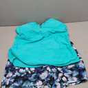 Tankini Two Piece with Shorts - Womens Tummy Control Swimsuit with Pockets Bathing Suit with V-Wire Boy Shorts Swimwear 2025 (XX-Large, Aqua Floral)