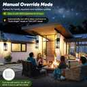 2-Pack Upgraded Motion Sensor Outdoor Wall Lights, 18” Large Dusk to Dawn Porch Lights Outdoor Wall Sconce Lantern, 3 Lighting Modes Exterior Lighting Fixtures, Black Outside Lights for House Garage, 18in
