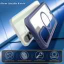 for Samsung Galaxy A36 5G Case, [Transparent & Holster Series] Belt Clip Full Body Shockproof Protective Cell Phone Cover with 2 Pack Tempered Glass Screen Protector (Blue/Clear)