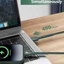 USB to USB C Cable Fast Charging 10FT USB A to USB C Charger Cord, Upgraded Extra Durable Braided USBC Cable Compatible with iPhone 17 16 15 Pro Max,Samsung Galaxy S10 S9 Plus More-Green 2 Pack