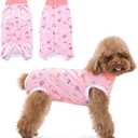 Coppthinktu Recovery Suit for Dogs After Surgery, Dog Onesie Surgery Recovery Suit for Female Spay, Soft Male Surgical Pajamas Bodysuits for Small Medium Puppy to Anti Licking Dog Cone Alternative, Small