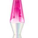 14.5" Opalescent Pink and White Lava Lamp