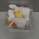 Set of 4 Easter Felt Bunny Ornaments, 4.3" Hanging Wool Rabbits Animal Figurine for Girls Gift, Tiered Tray Tabletop Decor, Easter Basket Filler Spring Home Kitchen Room Window Party Supply