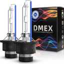 DMEX D2S HID Headlight Bulbs 6000K Cool White Xenon 35W 85122 66240 66040 66240CBI Replacement - Pack of 2 (Not fit Halogen Headlamp)