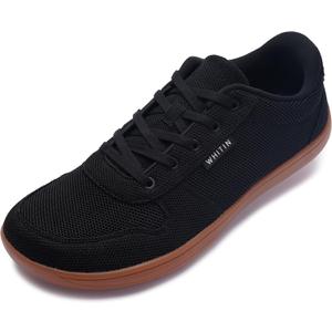 WHITIN Men's Wide Toe Box Barefoot Sneakers + Breathable Knit Walking Shoes