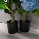 Nafresh 2FT Real Touch Faux Hydrangea Tree Outdoor, 2 Pack Blue Hydrangea Tree Artificial with Vibrant Blooms, Faux Hydrangea Potted Plant for Indoor Outdoor Home Front Porch Pation Decor