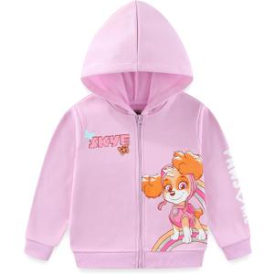 Paw Patrol Nickelodeon Skye Girls Zip Up Hoodie for Toddler and Big Kids, size 5