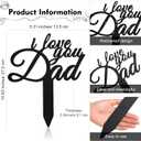 Tinideya Dad Memorial Stakes Grave Cemetery Decorations Metal Grave Markers Plaque Sympathy Garden Stake Waterproof Cemetery Memorial Signs for Funeral Decorations