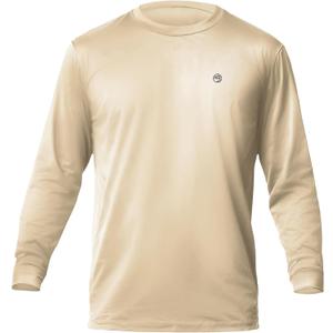 Mens Dry-Fit UPF 50+ Sun Shirt, Fishing Shirts for Men Long Sleeve, SPF Shirts for Men, Men's Rash Guard Shirts (Beige, XXL)