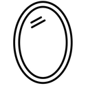 VocalStar Black Metal Framed Bathroom Mirror for Wall, 22 x 30 Inch Rounded oval Matte Black Bathroom Vanity Mirror Farmhouse, 1/4-inch Shatterproof Glass | Ultra-Flush Hanging