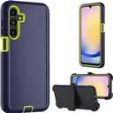 for Samsung Galaxy A16 5G case,A16 5G Heavy Duty case,with A Tempered Glass Screen Protector, [Military Grade Protective ] [Shockproof] [Dropproof] [Dust-Proof] (with Belt Clip-Blue Green)