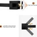 Probrico Matt Black Passage Interior Door Handle Without Keys, Square Heavy Duty Knobs for Hall and Closet Doors, Non-Slip Grip Levers for Right/Left Handed Doors, 10 Pack