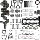 G4FD 1.6 Engine Overhaul Rebuild Kit WIth Crankshaft Piston Kit & Connecting Rods Fit For Hyundai Tucson Accent Elantra i30 i40 Kia Sportage Rio Soul 1.6L 2013-2019 Replace #23041-2B600 23410-2B600