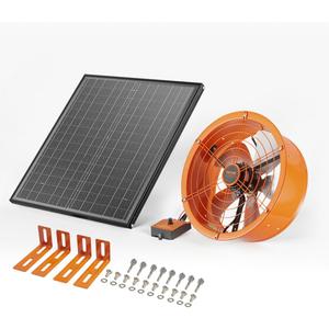 VEVOR Gable Mount Fan, 14 Inch Solar Power Attic Exhaust Fan with Adjustable Thermostat & Outer Mesh, 1300 CFM House Ventilator Cool Upto 1850 Sq.Ft, Quiet Ventilation for Roof, Garage, Shop, Black