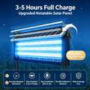Large Solar Bug Zapper Outdoor for 4000 sq.ft Mosquito Zapper for Backyard, USB Rechargeable Fly Insect Trap, Waterproof Dusk-to-Dawn Auto On/Off for Patio Garden Camping RV
