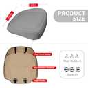 1 Pack Leather Front Car Seat Cover Bottom Car Seat, Anti-Slip and Full Wrap Driver Car Seat Protectors, Luxury Waterproof Bottom Auto Seat Cushion Pad Mat for Most Vehicles(Gray)