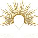 Medusa Snake Halo Crown Headbands Sunburst Egyptian Snake Headpiece Snake Tiara Hairband for Halloween Cosplay Photoshoot (One Size, Gold)