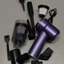 KMM Handheld Car Vacuum Cleaner, 11000PA Vacuum Cleaner & Air Duster, 120W High Power Vacuum Portable Cordless, Hand Held Vacuum Rechargeable with Multi-Nozzles & LED Light for Home, Car, Office