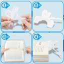 3 x Transparent Book Clips with Mini Stand, Detachable Book Weight Page Holder to Hold Book Open, Used to Hold Journal Open for Reading(4 Pcs)