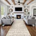 4x10 Runner Rug Washable Abstract: Non Slip Hallway Rugs Beige