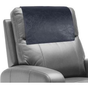 Recliner Headrest Protector,Non Slip Waterproof Headrest Cover,Leather Recliner Headrest Cover for Sofa,Furniture,Living Room,Office Chair (Dark Blue)