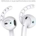 AhaStyle 3 Pairs AirPods Ear Hooks Cover Silicone Accessories Compatible with Apple AirPods and EarPods Headphones(Milk White)