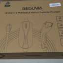 SEGUMA Level 1/2 EV Charger, 16Amp Electric Car Charger Portable EV Charger 25FT Cable with NEMA 6-20 Plug and NEMA 5-15 Adapter, Home Mobile EV Charging Station for J1772 BEVs/PHEVs 110V-240V(Silver)
