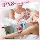 Electric Razors for Women - 7D Electric Shaver for Women, IPX8 Waterproof with USB-C Fast Charge, LED Display, 2 Speeds & Magnetic Heads,Raspberry Sorbet
