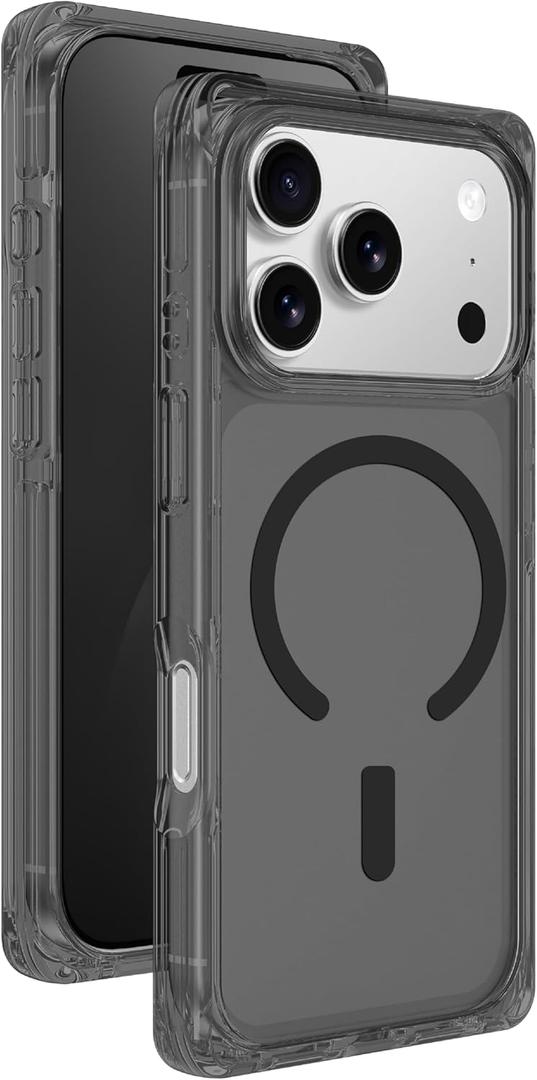 AMAZINGthing for iPhone 17 Pro Max [Omni Case], Designed for MagSafe Accessories, 10FT Drop Proof, Magnetic Phone Cover with Bumper Protection, Anti Yellowing, Transparent, Clear Black