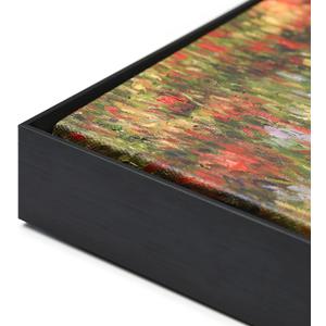 Floating Frame for 24x24 Canvas Paintings, DIY Metal Canvas With 5/6 Deep, Modern Floater for Oil Paintings Portrait Landscape Dining Room Kitchen Wall Art Decor (Black)
