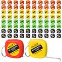 Macarrie 80 Pcs Small Tape Measure Keychains 3 Ft/ 1 M Mini Retractable Measuring Tape Bulk with Slide Lock Construction Party Favors for Prize Bag Filler DIY Projects Office Home Use, 4 Colors