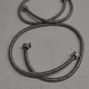 48-Inch Faucet Supply Lines: Braided Stainless Steel Flexible Faucet Hose Connector - 3/8" Compression x 1/2" FIP Water Supply Lines for Kitchen Bathroom Sink Hose Extension 2pcs