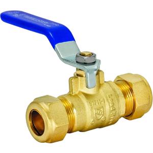 Eastman 1/2 Inch Compression Heavy Duty Full Port Ball Valve, Brass Plumbing Fitting, 20096LF