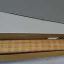 Cordless Bamboo Roman Shade, Light Filtering Blinds 35x48, Warm Brown
