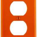 Replacement for Leviton PJ8-IG 1-Gang Duplex, Midi Nylon Wall Plate, Orange