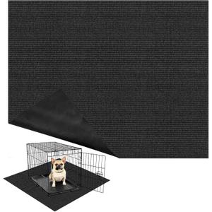 46" X 60" X 0.23'' Mat for Under Dog Crate, Non-Slip Rubber Kennel Mat for Crate to Protect Floors Extra Large Washable Absorbs Urine Dog Playpen Mat