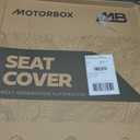 MotorBox Prestige Premium Seat Covers, Semi-Custom Fit Black/ Red Car Seat Covers for Rear Bench Automotive Interior Cover for Car Truck Van SUV, Made with Faux Leather for Superior Feel & Durability