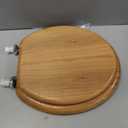 Oak Veneer Round Toilet Seat, Heavy-Duty, US Stardard