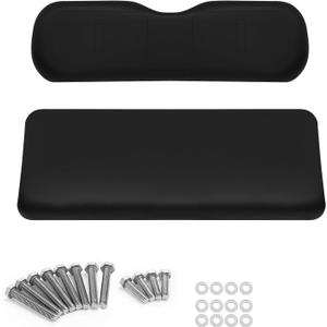 Golf Cart Universal Rear Replacement Cushions for EZGO/Club Car/Yamaha Aftermarket Flip Rear Seat Kit, Black,2 Piece Set
