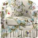 2 Piece Club Chair Slipcover Stretch Barrel Armchair Chair Covers Slipcovers Soft Removable Washable Chair Covers Protectors for Living Room Chair Couch Covers