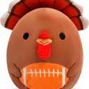 Turkey Ace Plush with Football, Stuffed Animal Toy 11 In