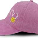 Pickleball Baseball Cap for Men Women, Funny Adjustable Embroidered Cotton Outdoor Sport Pickle Ball Heart Hat (Pink)