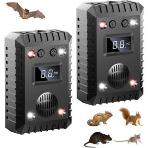 Ultrasonic Car Rodent Repellent, Car Mouse Repellent Plug in Battery Operated, Ultrasonic Rodent Repellent for Car Engine, Effective Mouse Deterrent Keeps Rats and Mouse Traps for Car,Attic,Barn 2 PCS