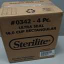 Sterilite 4 Pack Food Storage Container, Ultra-Seal Airtight Snapware with Lids, 16 Cup