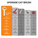 Pet Steam Brush for Dog & Cat  3-in-1 Spray Hair Removal Comb  Steam for Shedding & Grooming  Water Brush for Long & Short Haired Pets  Spritz Defur Comb  Includes Waterless Shampoo and Eye Wipes (7.7in - Brush with 2 Shampoos)