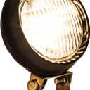 Buyers Products 1492100 5 Inch Round Incandescent Flood Light, 10 Inch Lead W/Blunt Cut Connection, IP67 Rated, Work Flood Light For Trucks, Trailers, RVs, UTVs, Tractors & More