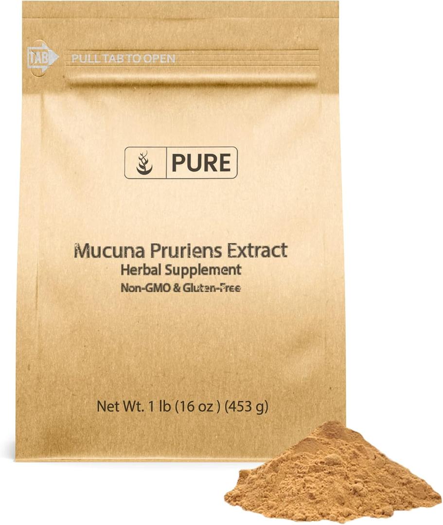 PURE ORIGINAL INGREDIENTS Mucuna Pruiens (1lb) Pure and Natural, Non-GMO, Gluten-Free (16 Ounce (Pack of 1))