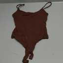 Avidlove Body Suits for Womens Sleeveless Square Neck Bodysuit Thong Cami One Piece Tank Top Bodysuits (Browen, XS)