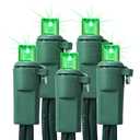 Brizled St. Patrick's Day Lights, 33ft 100 LED 5MM Wide Angle Gentle Twinkle St Patrick's Day String Lights, 120V UL Certified Connectable Green Tree Light Outdoor Xmas Light for Xmas Tree Party Home, Green